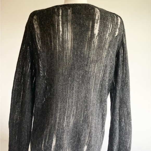 New Armani Exchange Black Grey Wool Nylon Acrylic V-Neck Pullover size XL. - Picture 7 of 16